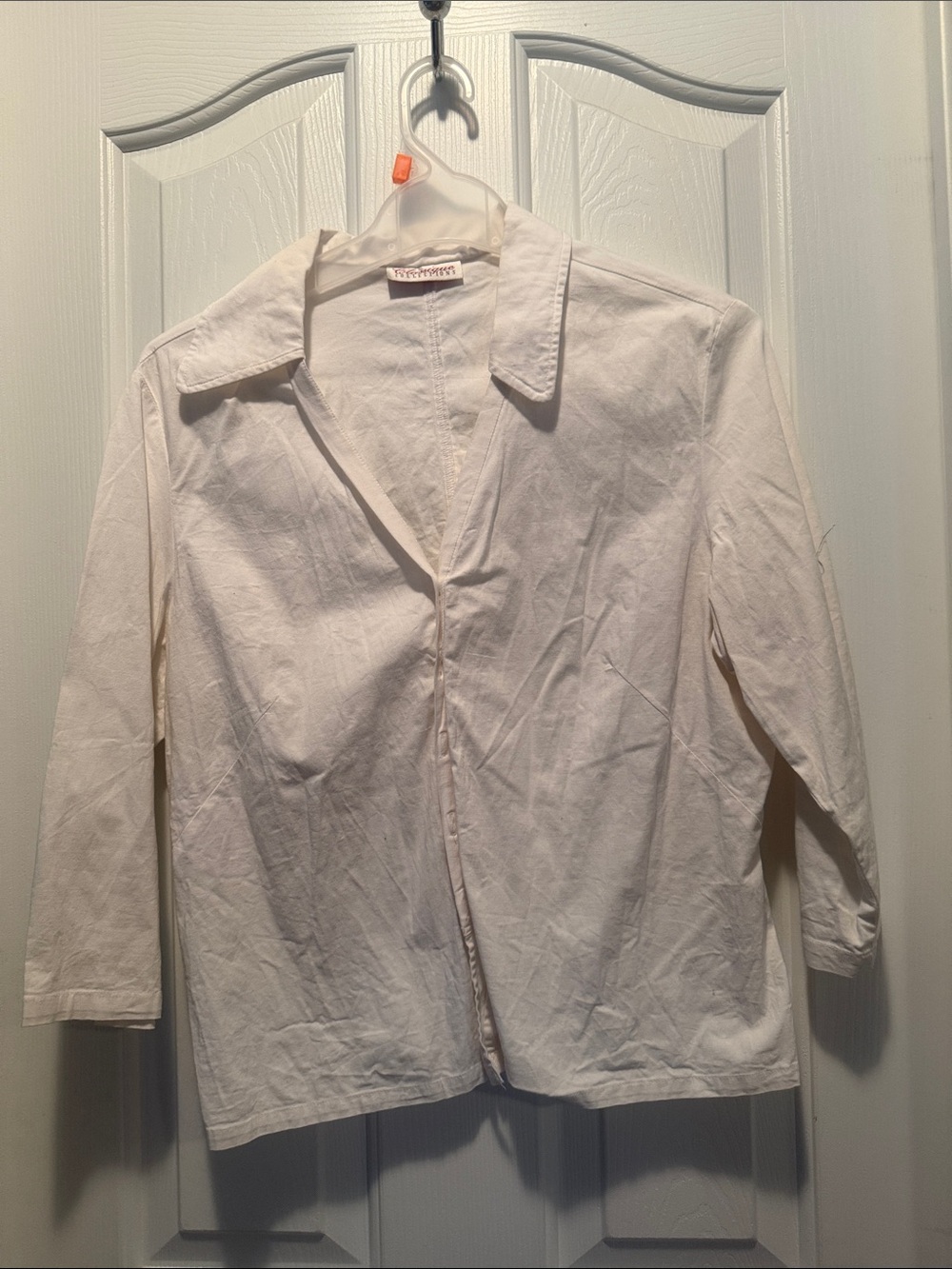 Light Cream Button-Front Women's Blouse